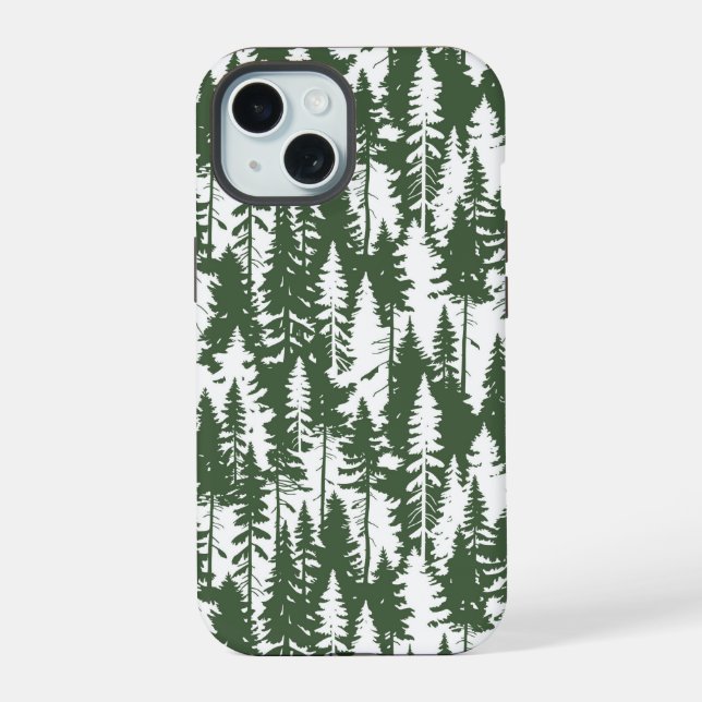 Woodland Forest Pattern Iphone Case (Back)
