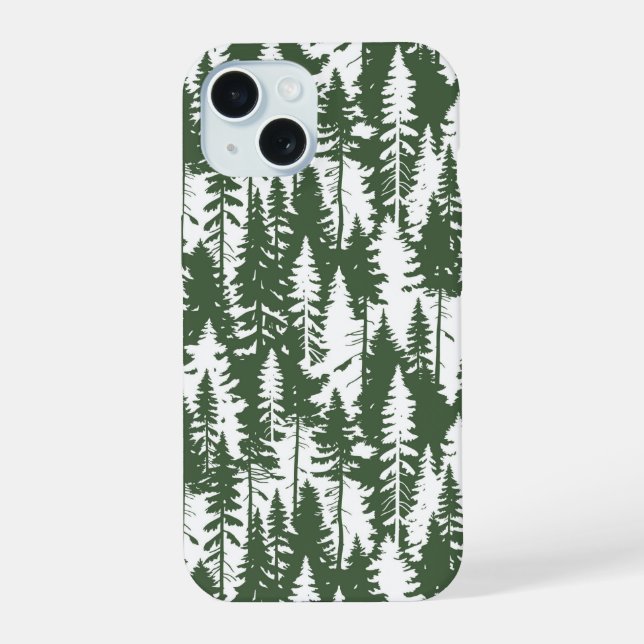 Woodland Forest Pattern Iphone Case (Back)