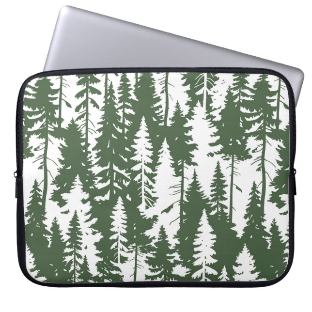 Woodland Forest Pattern Laptop Sleeve (Front)