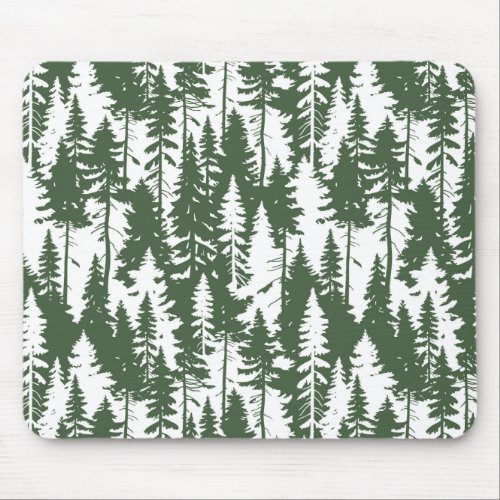 Woodland Forest Pattern Mouse Pad