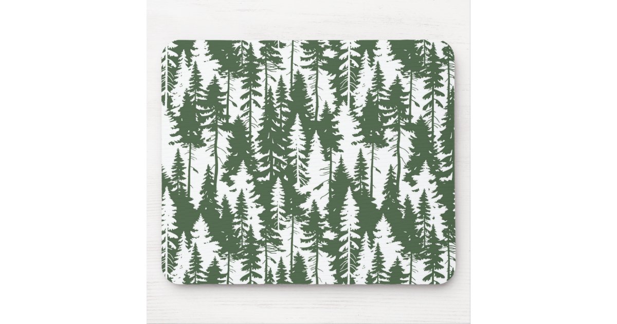 Woodland Forest Pattern Mouse Pad | Zazzle