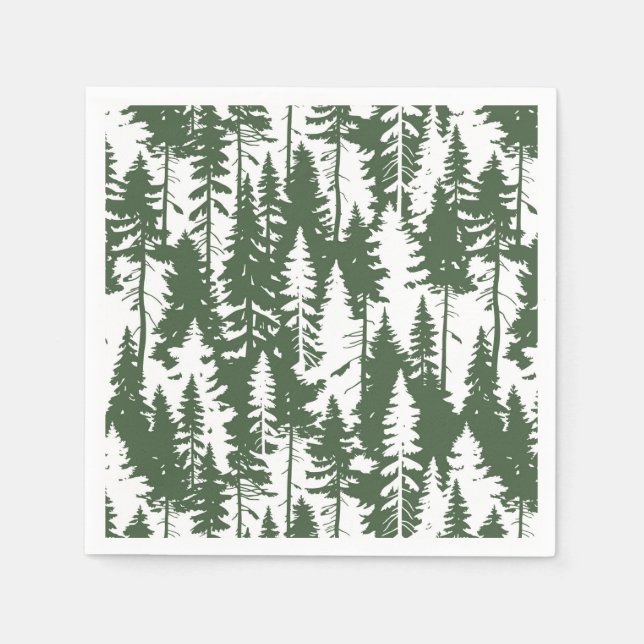 Woodland Forest Pattern Napkins (Front)