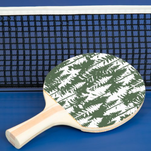 Woodland Forest Pattern Ping Pong Paddle