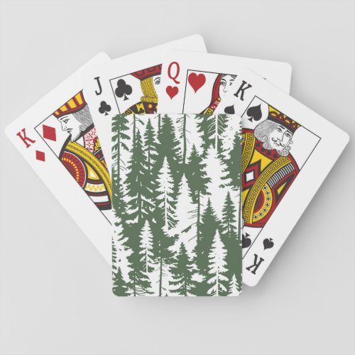 Woodland Forest Pattern Playing Cards