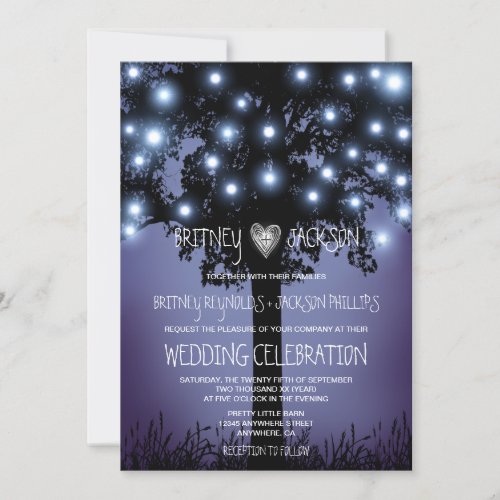 Woodland Forest Rustic Tree Wedding Invitations