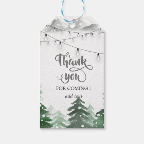 WoodlandForest String LightsThank You Gift Tags