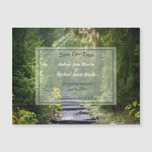 Woodland Forest Trees Custom Save Our Date
