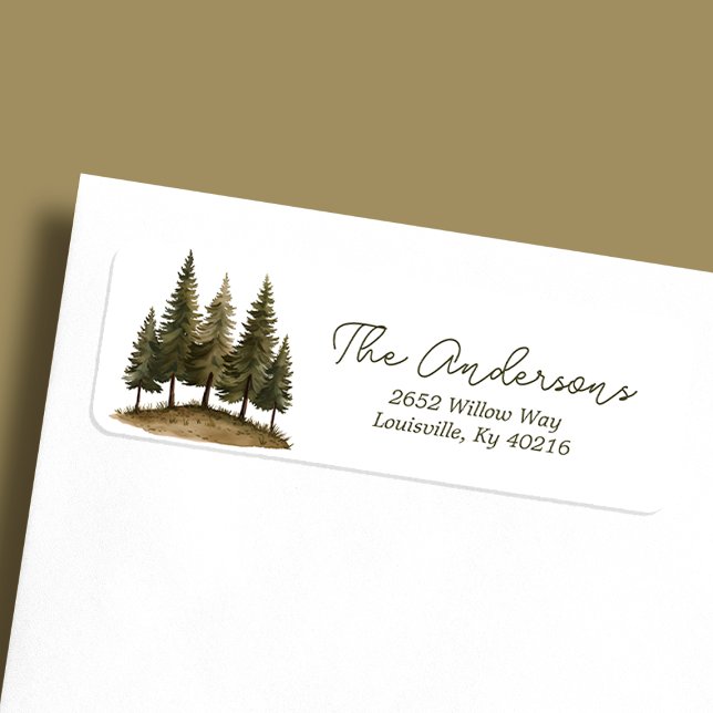 Woodland Forest Watercolor Baby Shower Address Label (Creator Uploaded)