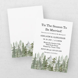 Woodland Forest Wedding Green Invitation