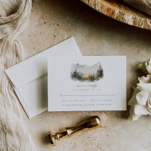 Woodland Forest Wedding RSVP Enclosure Card