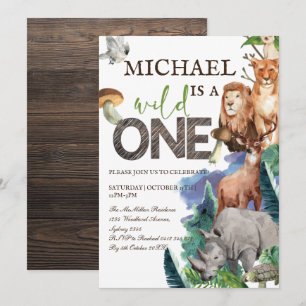 Woodland Forest Wild Animals Invitation