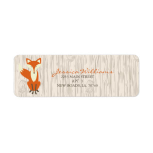 Woodland Fox Address Labels