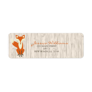 Woodland Fox Address Labels