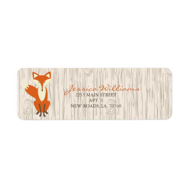 Woodland Fox Address Labels (Front)