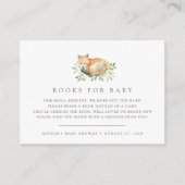 Woodland Fox Baby Shower Book Request Cards (Front)