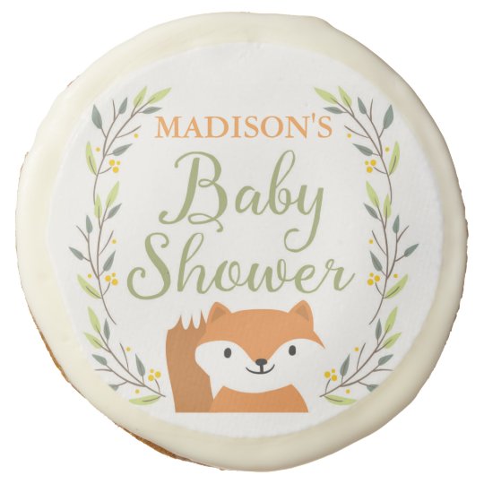 Woodland Fox Baby Shower Cookies Zazzle Com