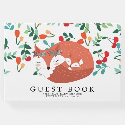 Woodland Fox Baby Shower Guest Book