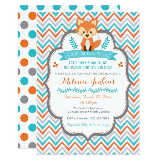 Woodland Fox Baby Shower Invitation | Zazzle.com