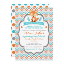 Woodland Fox Baby Shower Invitation
