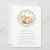 Woodland Fox Baby Shower Invitation (Front)