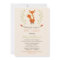 Woodland Fox Baby Shower Invitations