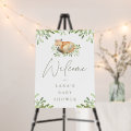 Woodland Fox Baby Shower Welcome Sign | Zazzle