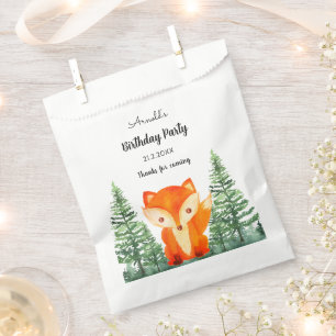 Woodland Fox Birthday Party Forest Favor Bag