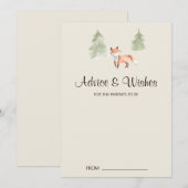 Woodland Fox Boy Baby Shower Advice Card | Zazzle