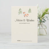 Woodland Fox Boy Baby Shower Advice Card | Zazzle