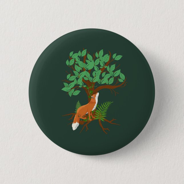 Woodland Fox Button (Front)