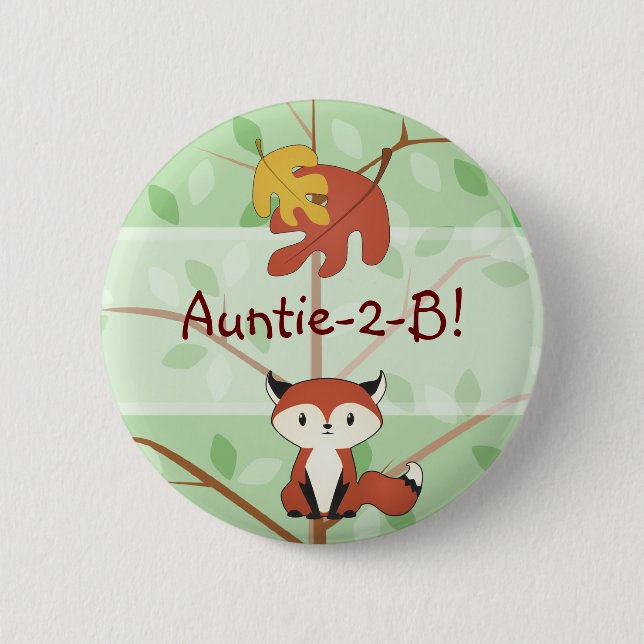 Woodland Fox Button (Front)
