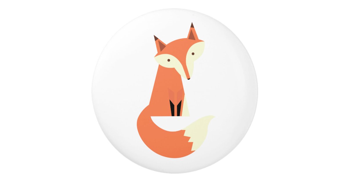 Woodland Fox Ceramic Knob | Zazzle