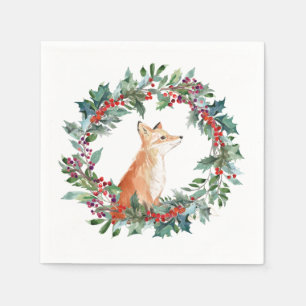 Woodland Fox Christmas Napkins