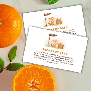 Woodland Fox Citrus Farm Books For Baby Shower Enclosure Card