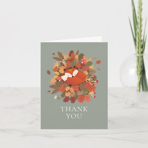 Woodland Fox Cub Thank You Card