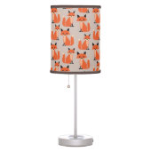 Woodland fox cute retro whimsical hipster foxes table lamp (Right)