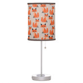 Woodland fox cute retro whimsical hipster foxes table lamp (Left)