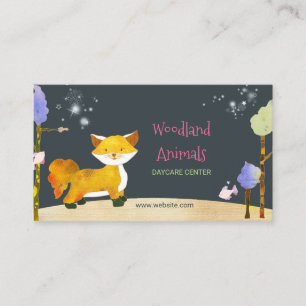Woodland Fox Daycare Center Business Cards