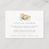 Woodland Fox Display Shower Enclosure Card (Front)