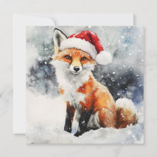 Woodland Fox Flat Holiday Card