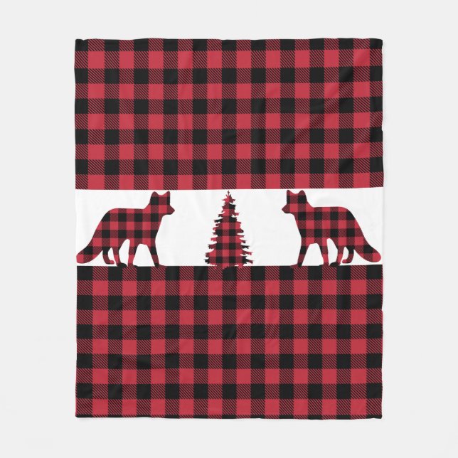 Woodland Fox Fleece Blanket (Front)