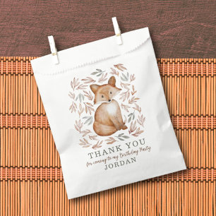 Woodland Fox & Foliage Thank You Favor Bag