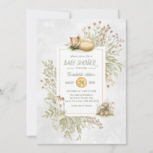 Woodland Fox Forest Baby Shower Invitation