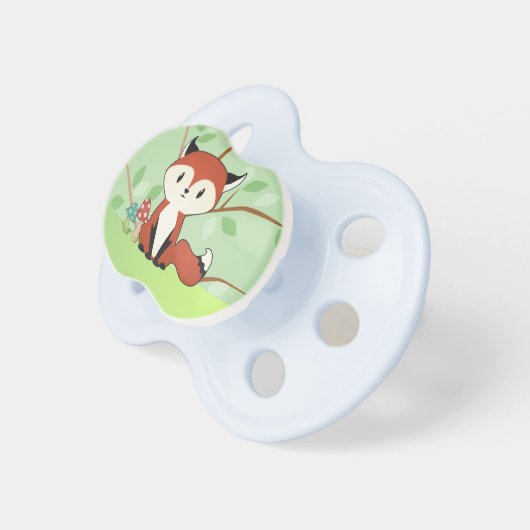 Woodland Fox Kit Baby Pacifier (Front Right)