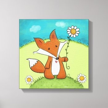 Woodland Fox Little Love For You Canvas Print by creationhrt at Zazzle