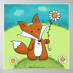 Woodland Fox Little Love for You Poster