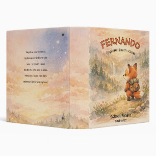Woodland Fox Magical School Forest Exploration 3 Ring Binder