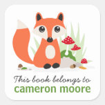 Woodland Fox Personalized Bookplate Book at Zazzle