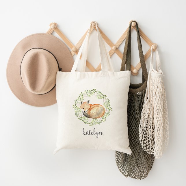 Woodland Fox Personalized Tote Bag (Creator Uploaded)