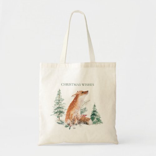 Woodland Fox Pine Tote Bag